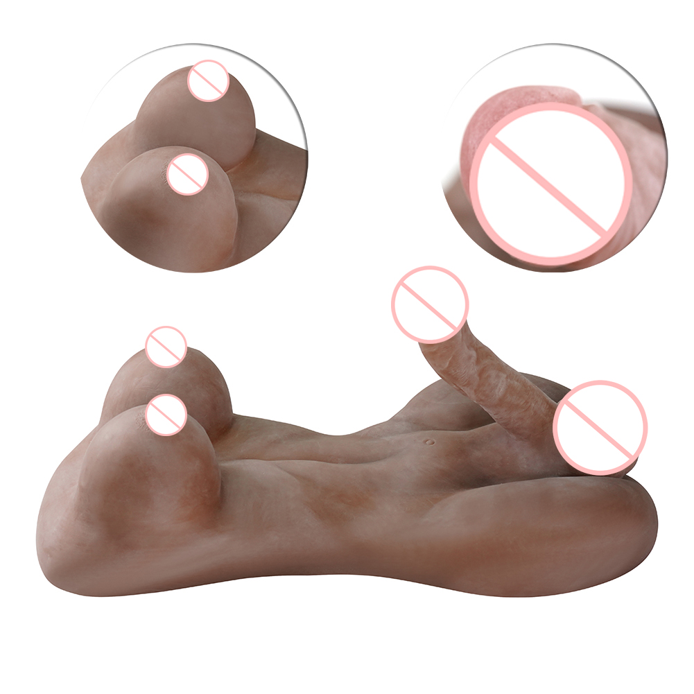 Sexbay 5.6KG 33cm Realistic Penis Half Body Sex Toy Big Breast Female Lady Torso Silicone Masturbator Sex Dolls for Women