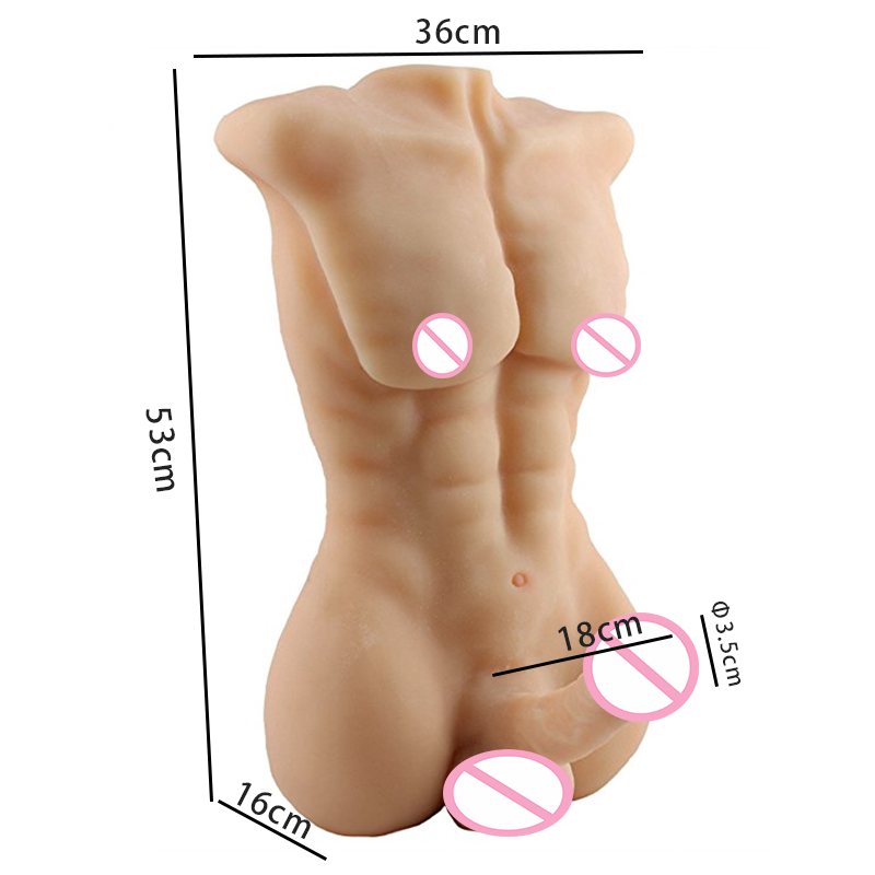 Sexbay Customized Size Half-Body Penis Male Gay Sex Toy Penis Passion Toy Silicone Realistic Masturbator Adult Sex Dolls