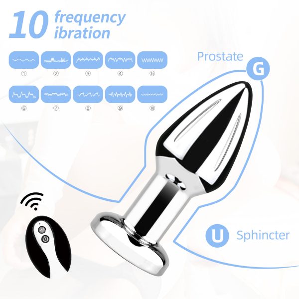 Gay Toys with 10 Vibration Modes Prostate Massager with Remote Control Adult Toys Anal Plug - Image 4