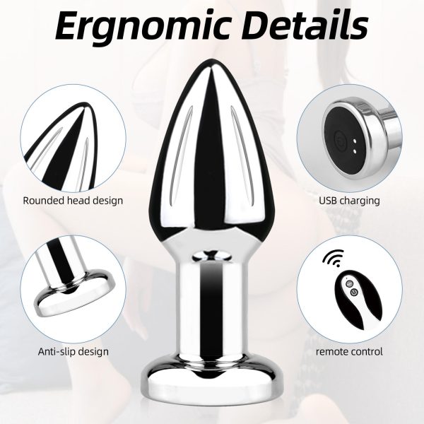 Gay Toys with 10 Vibration Modes Prostate Massager with Remote Control Adult Toys Anal Plug - Image 5