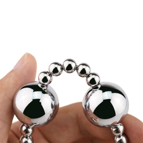Metal Anal Beads with Pull Ring 5 Balls Butt Plug Anal Sex Toys for Men Women - Image 3