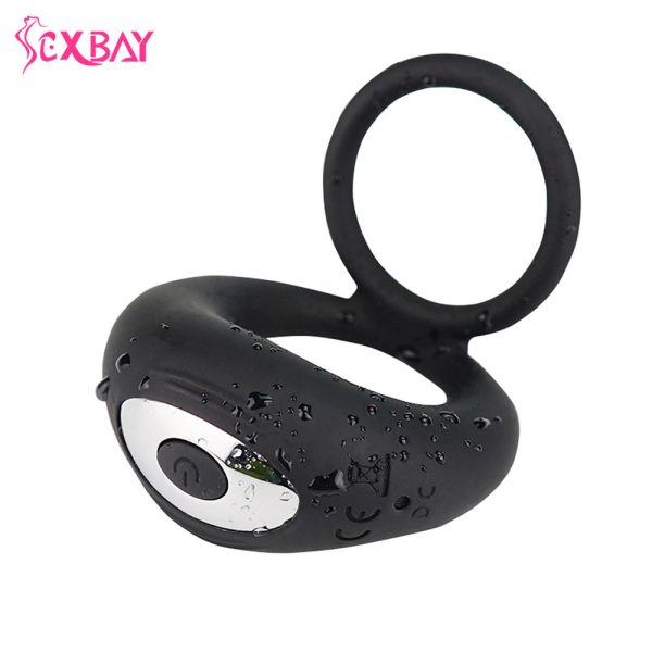 10 Speeds Vibrating Silicone Sex Toys Cock Penis Ring for Man Delayed Ejaculation - Image 2