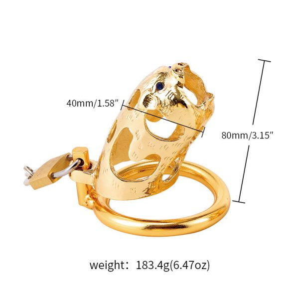 Sexbay Zodiac Pig Shaped Chastity Cage Metal Penis Male Cock Lock Bondage Device - Image 2