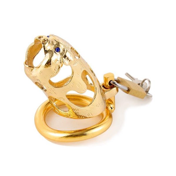 Sexbay Zodiac Pig Shaped Chastity Cage Metal Penis Male Cock Lock Bondage Device - Image 3