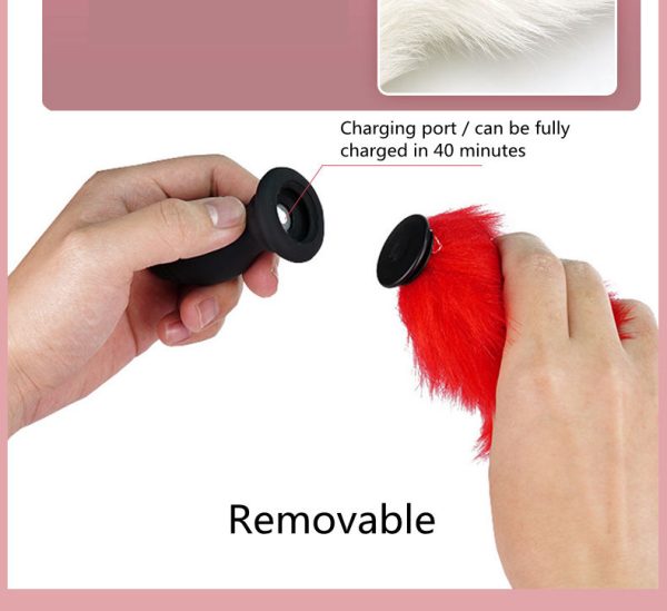 Sexbay Colorful Led Light Luminous Cosplay Fetish Butt Anus Plugs Silicone Metal Faux Fox Tail Anal Plug Sex Toy For couple toys - Image 2