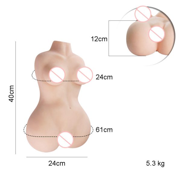 Sexbey OEM ODM Accept 5.3KG Big Breast Sexy Half Body Torso Vagina Anal 2 Holes Male Sex Dolls for Man Masturbation - Image 3