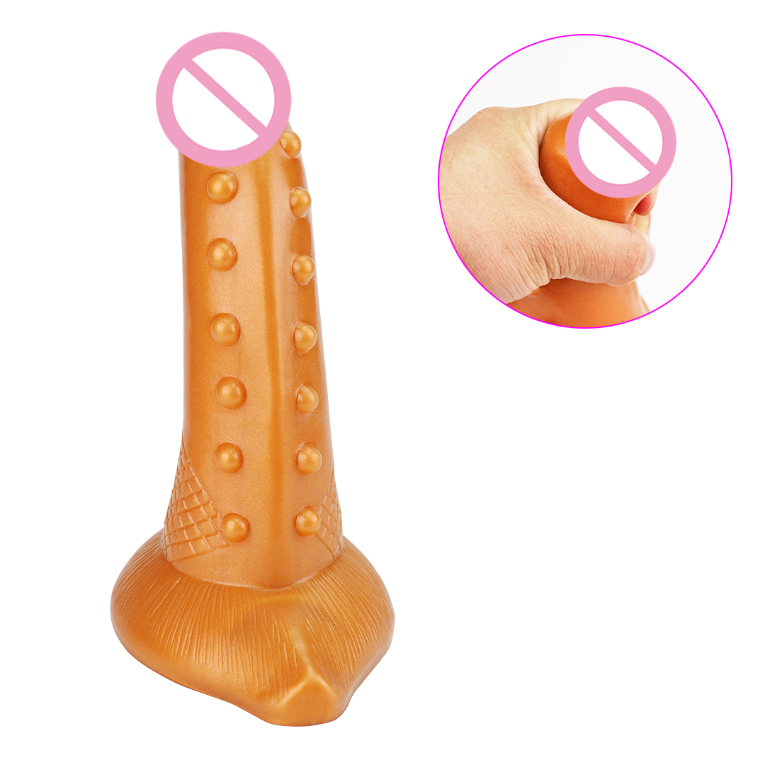 Realistic Man Dildo With Strong Suction Cup Particles Silicone Penis  for Female