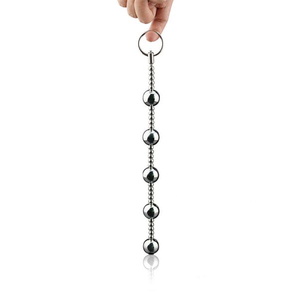 Metal Anal Beads with Pull Ring 5 Balls Butt Plug Anal Sex Toys for Men Women - Image 6